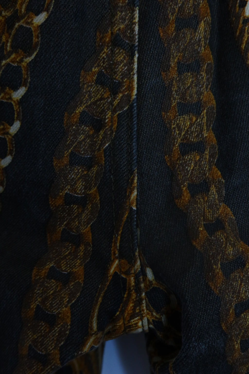 FW2003 ARCHIVE ROBERTO CAVALLI Black Chain Print Matching Set