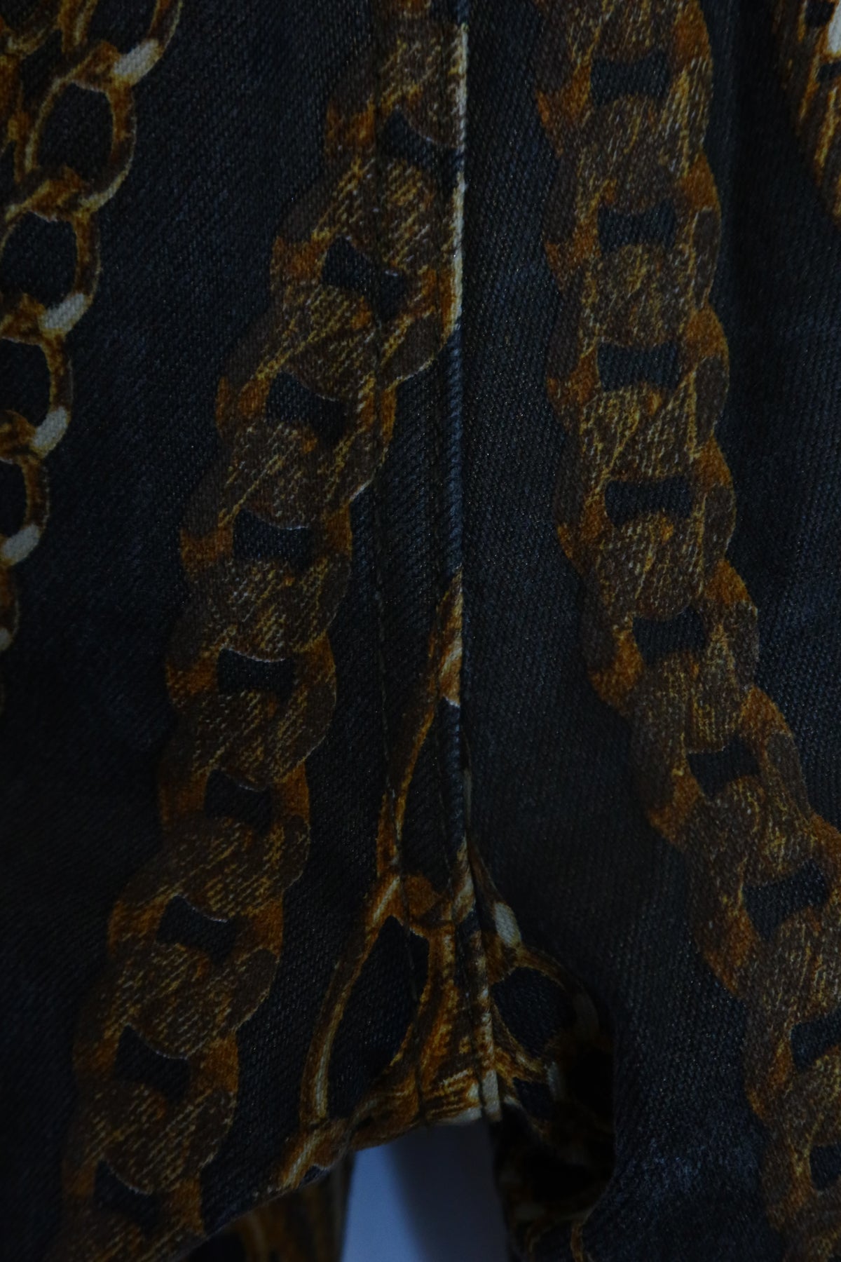 FW2003 ARCHIVE ROBERTO CAVALLI Black Chain Print Matching Set
