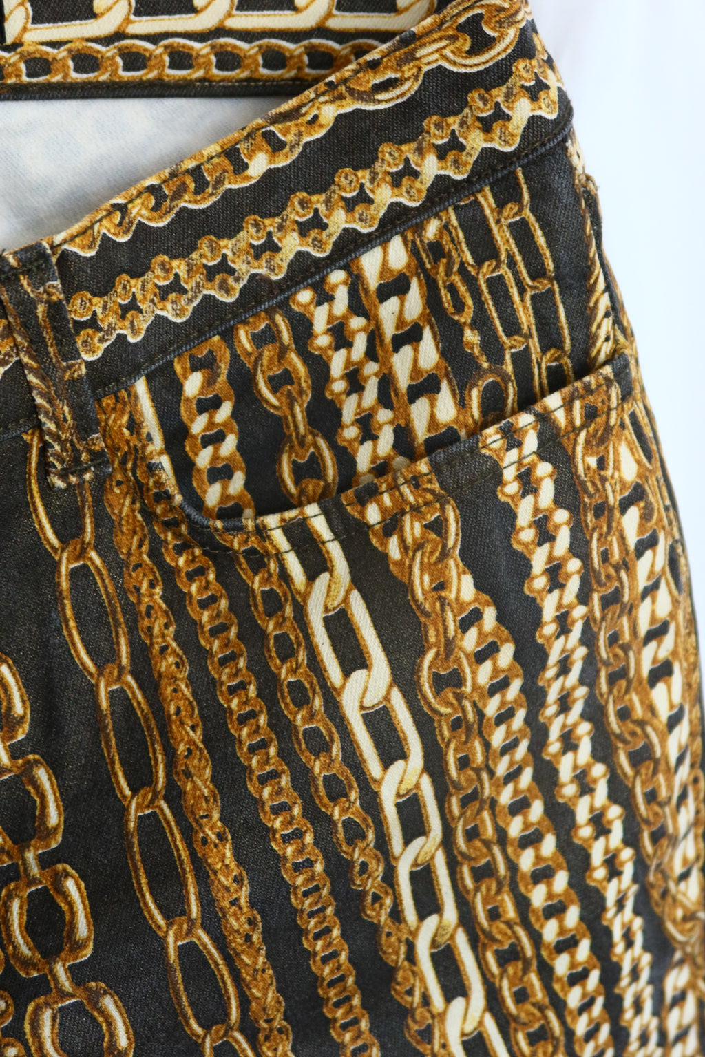 FW2003 ARCHIVE ROBERTO CAVALLI Black Chain Print Matching Set