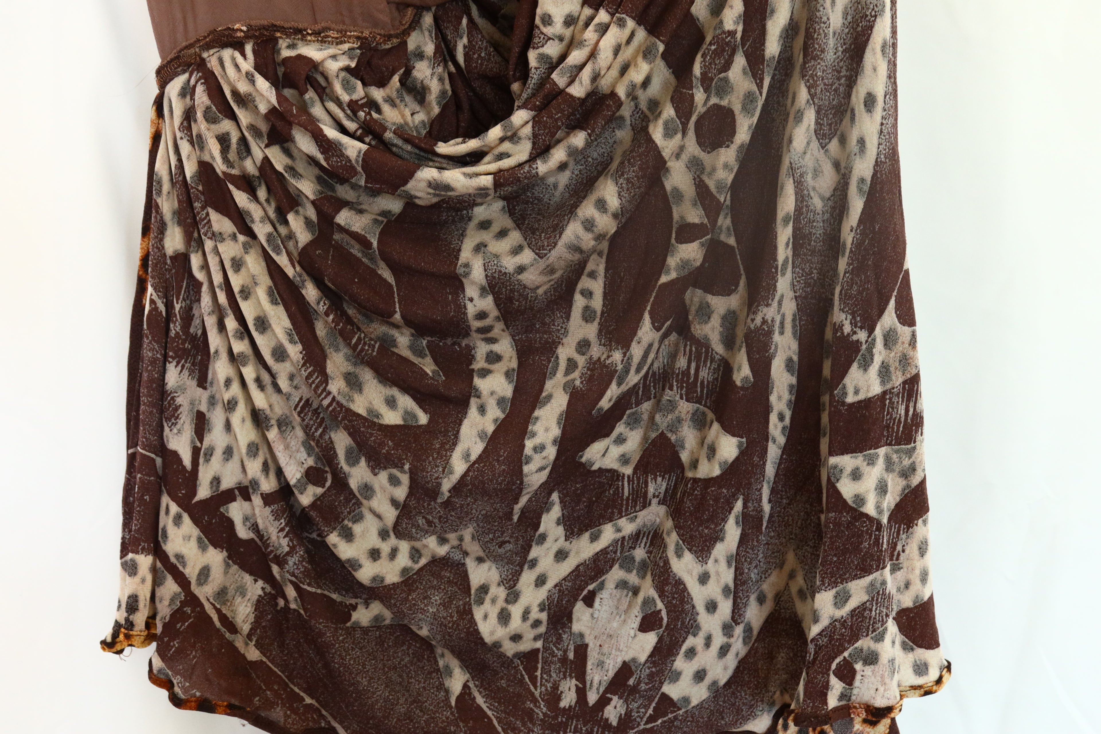 2007 ARCHIVE ROBERTO CAVALLI Distressed Leopard Dress