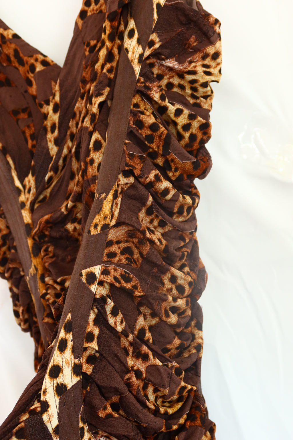 2007 ARCHIVE ROBERTO CAVALLI Distressed Leopard Dress