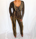 FW2003 ARCHIVE ROBERTO CAVALLI Black Chain Print Matching Set