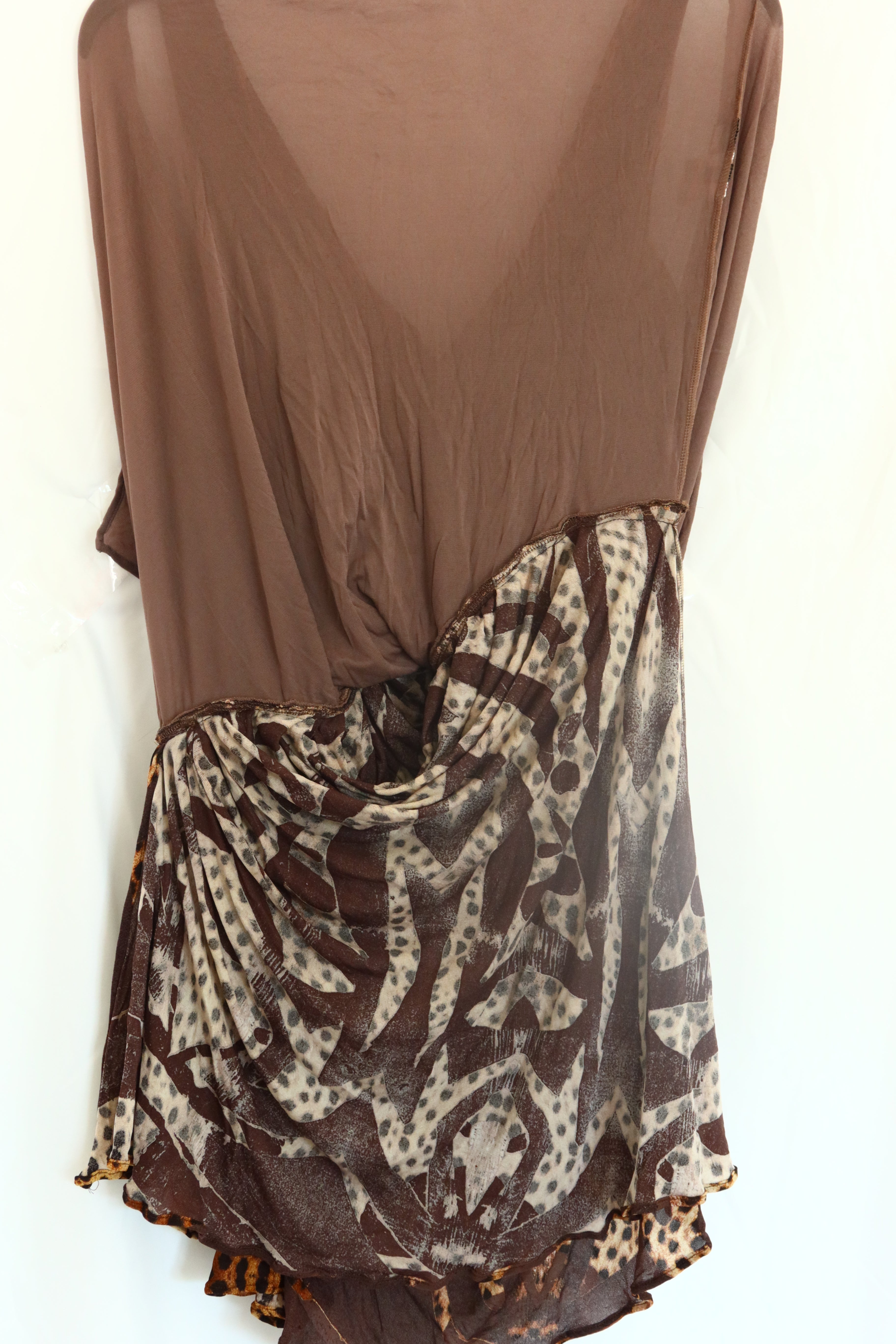 2007 ARCHIVE ROBERTO CAVALLI Distressed Leopard Dress