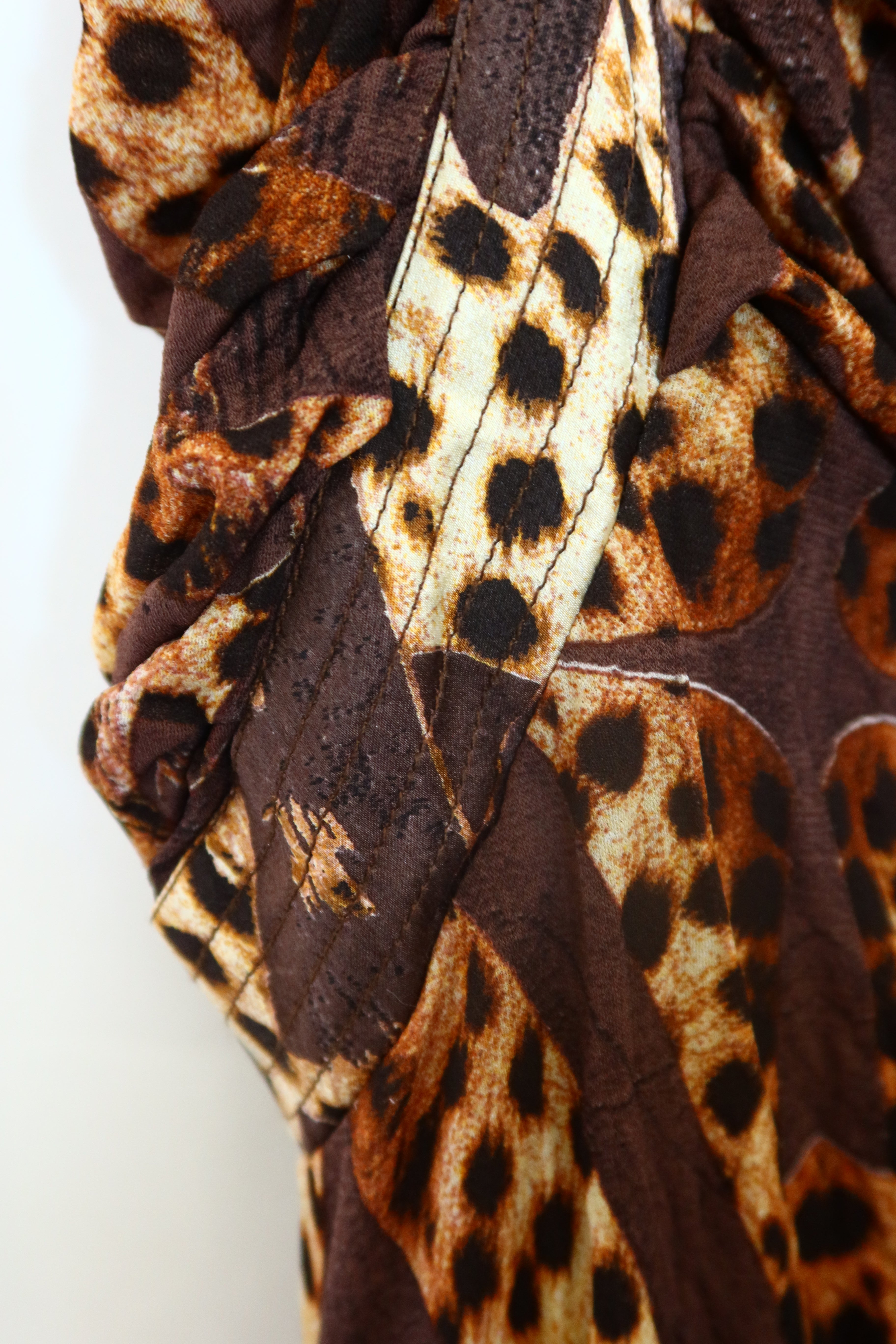 2007 ARCHIVE ROBERTO CAVALLI Distressed Leopard Dress