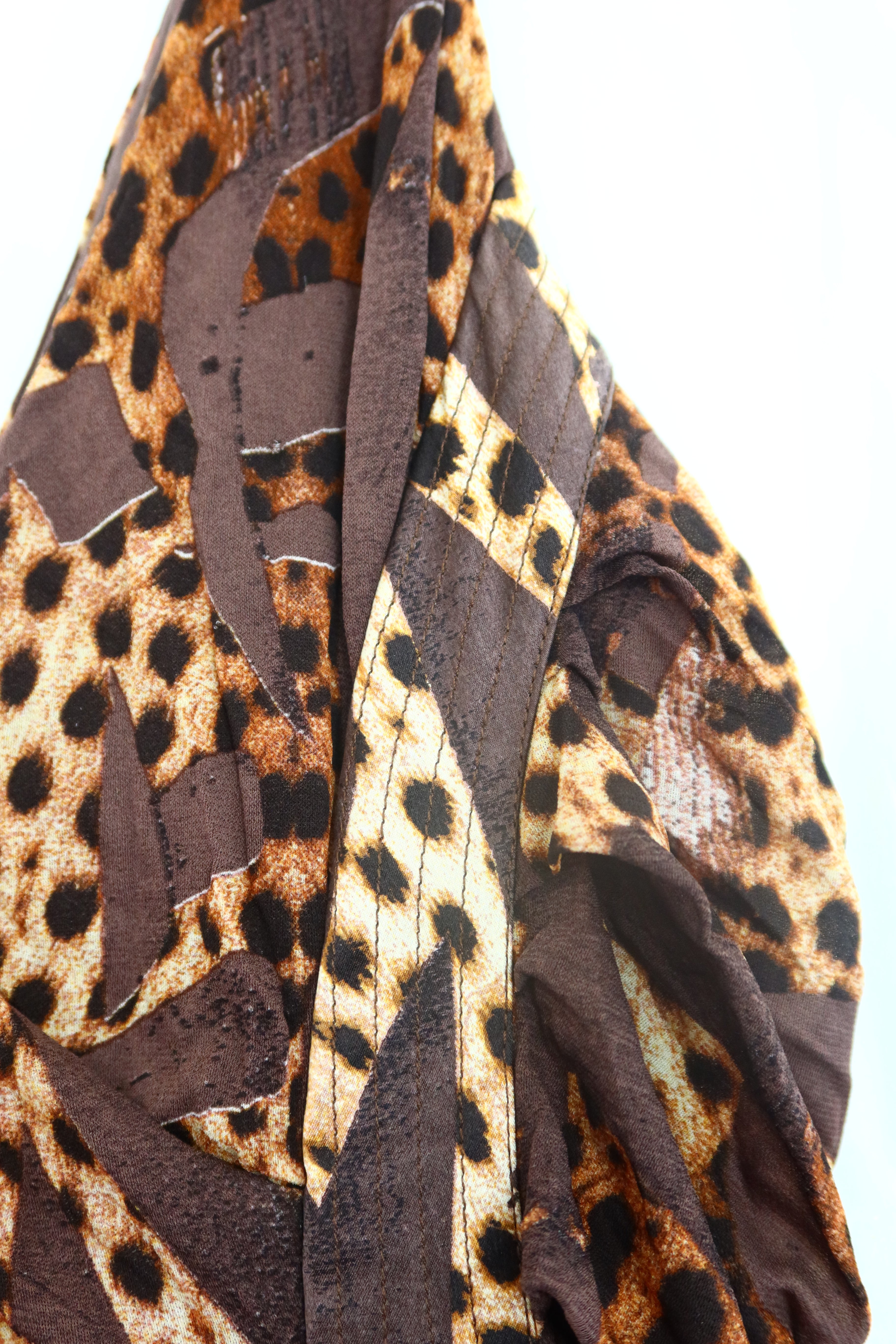 2007 ARCHIVE ROBERTO CAVALLI Distressed Leopard Dress