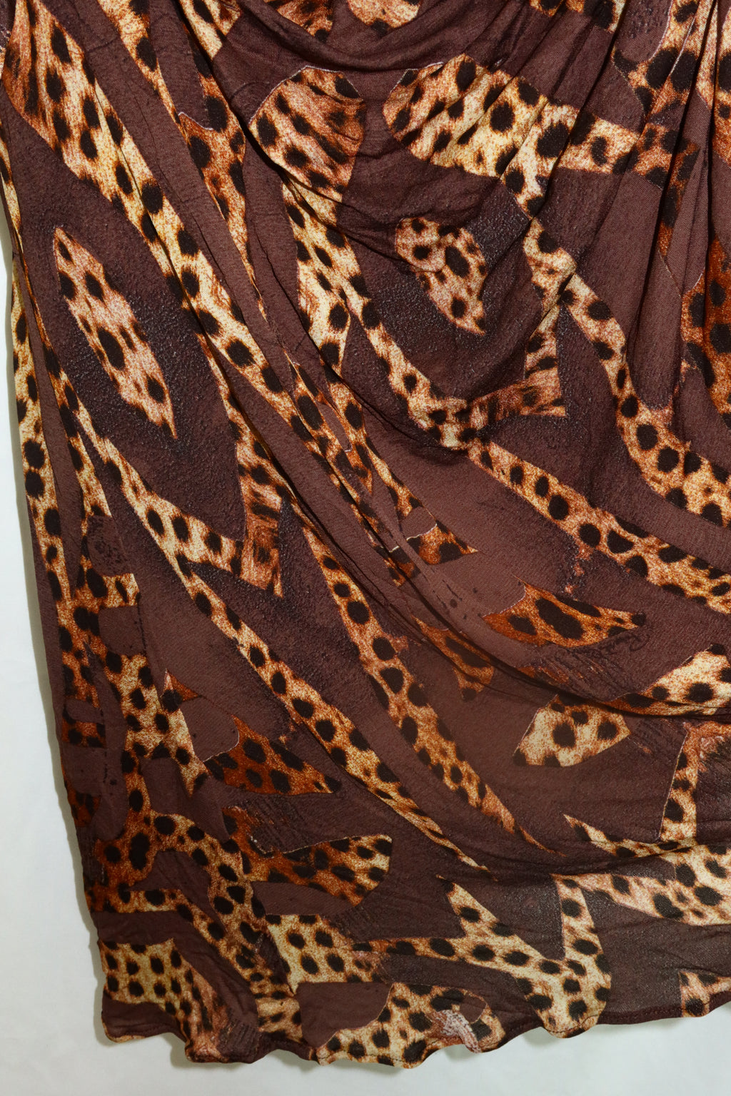 2007 ARCHIVE ROBERTO CAVALLI Distressed Leopard Dress