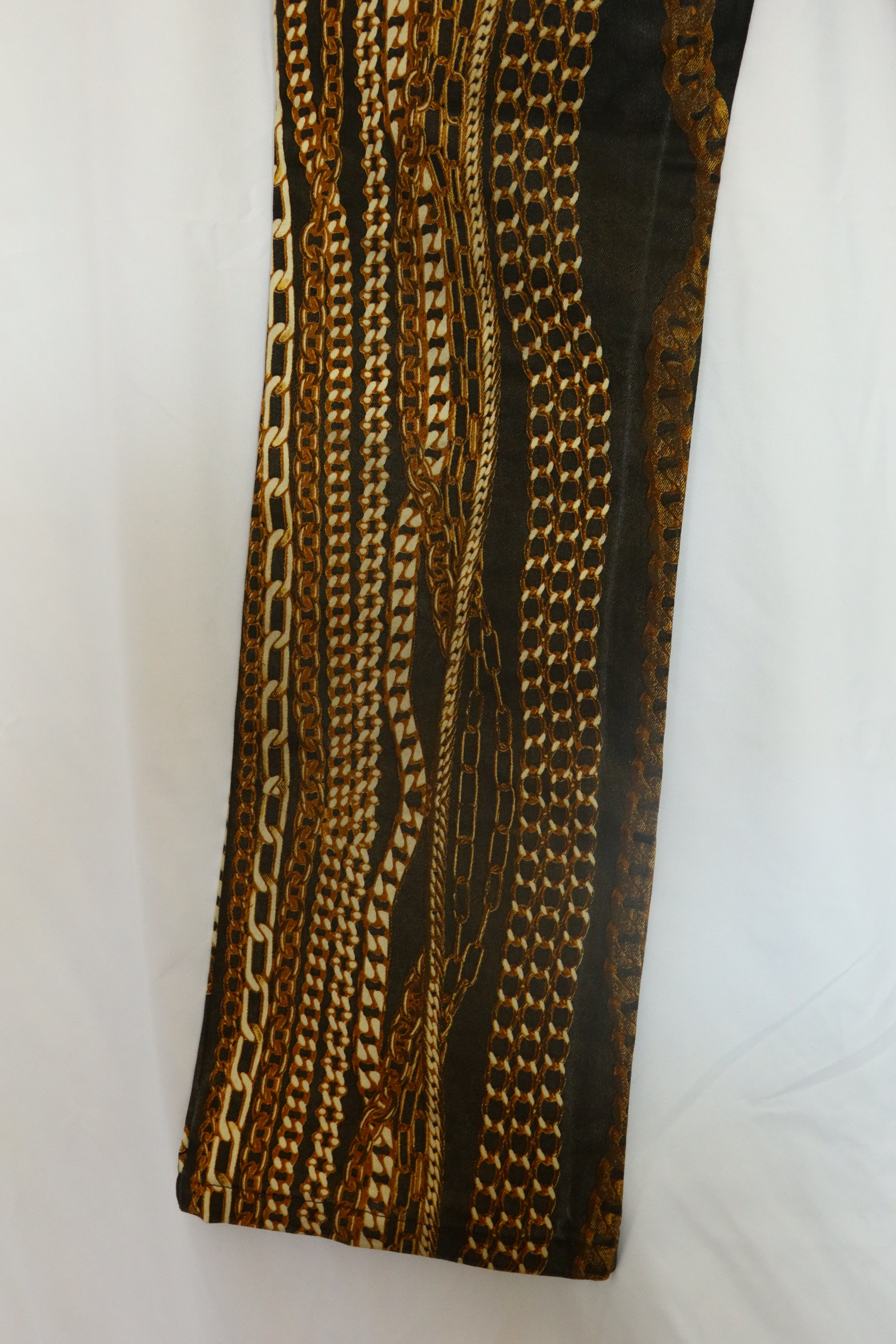 FW2003 ARCHIVE ROBERTO CAVALLI Black Chain Print Matching Set