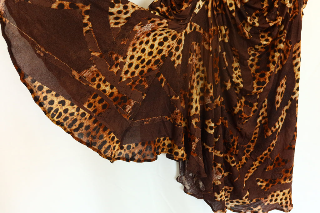 2007 ARCHIVE ROBERTO CAVALLI Distressed Leopard Dress