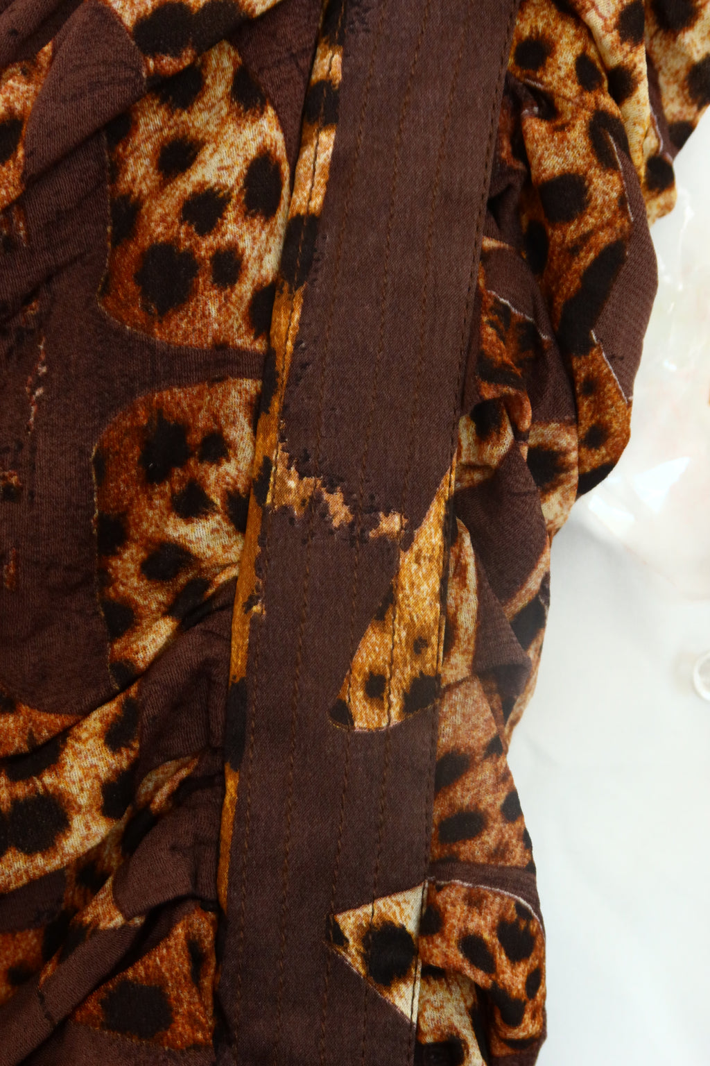 2007 ARCHIVE ROBERTO CAVALLI Distressed Leopard Dress