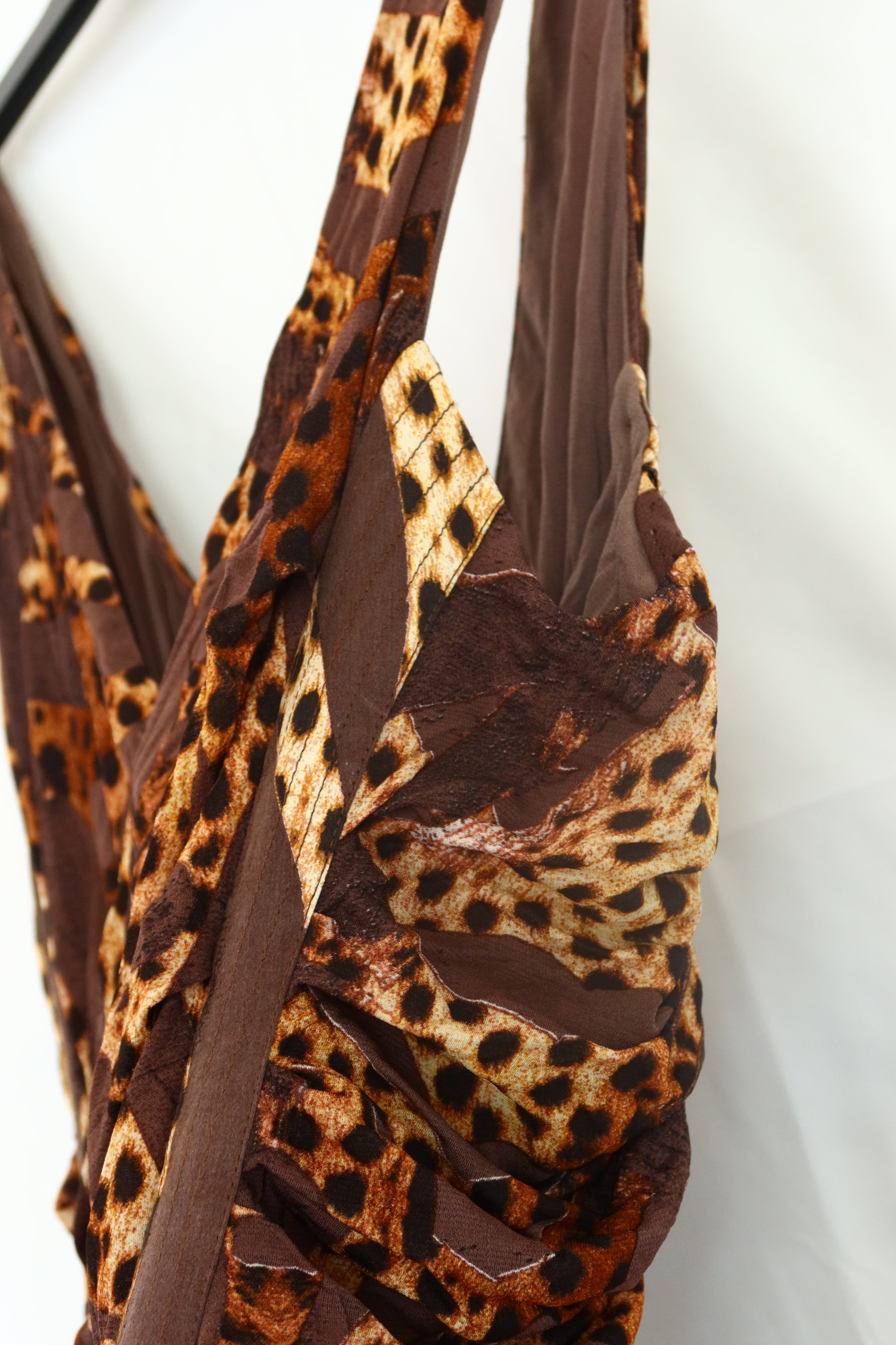 2007 ARCHIVE ROBERTO CAVALLI Distressed Leopard Dress