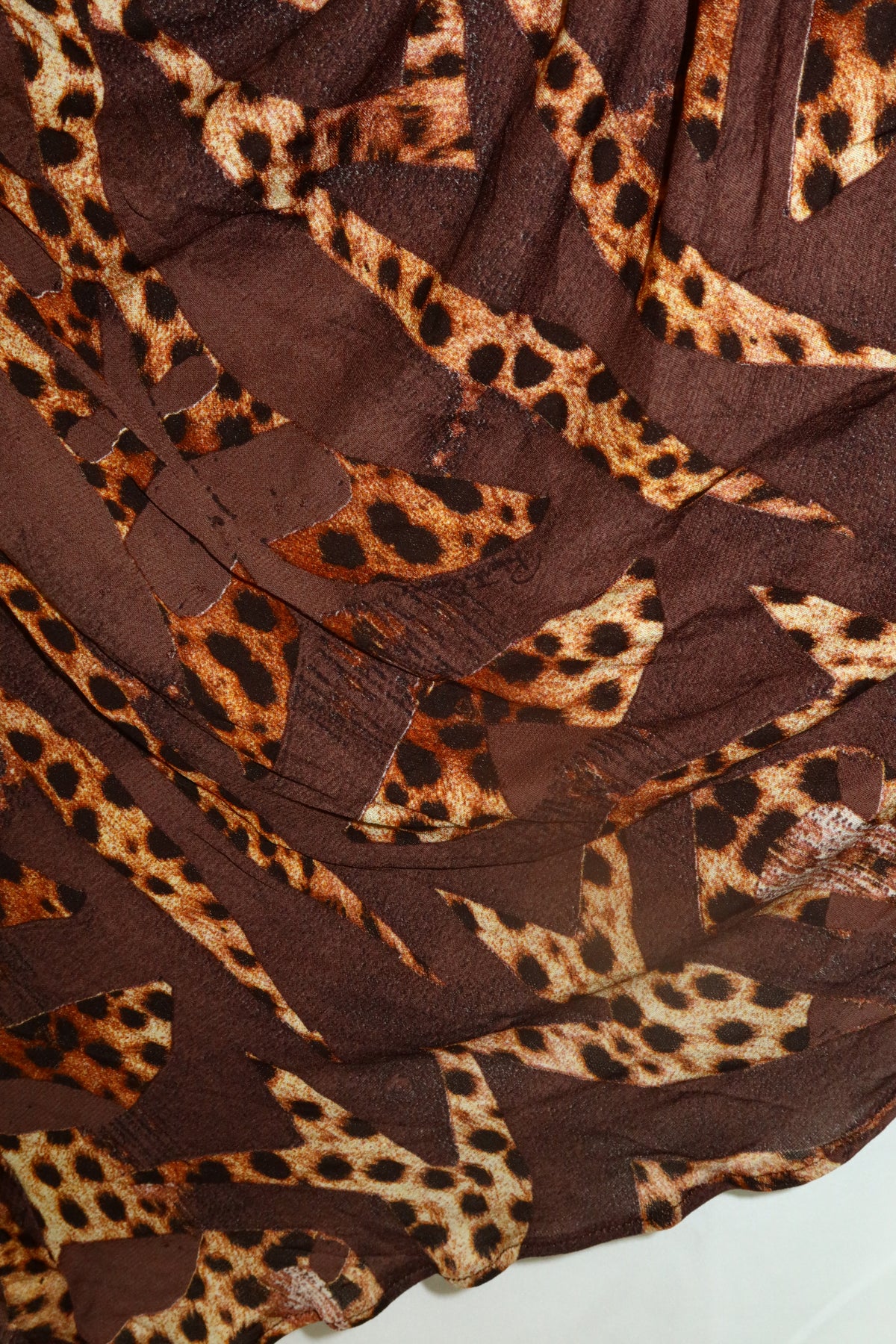 2007 ARCHIVE ROBERTO CAVALLI Distressed Leopard Dress