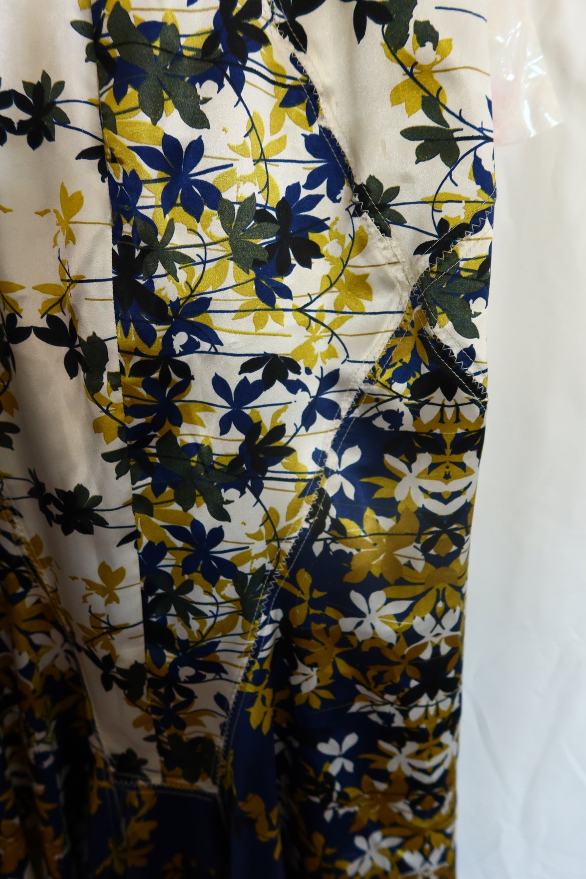 JUST CAVALLI Backless Floral Silk Midi Mermaid Hem Dress