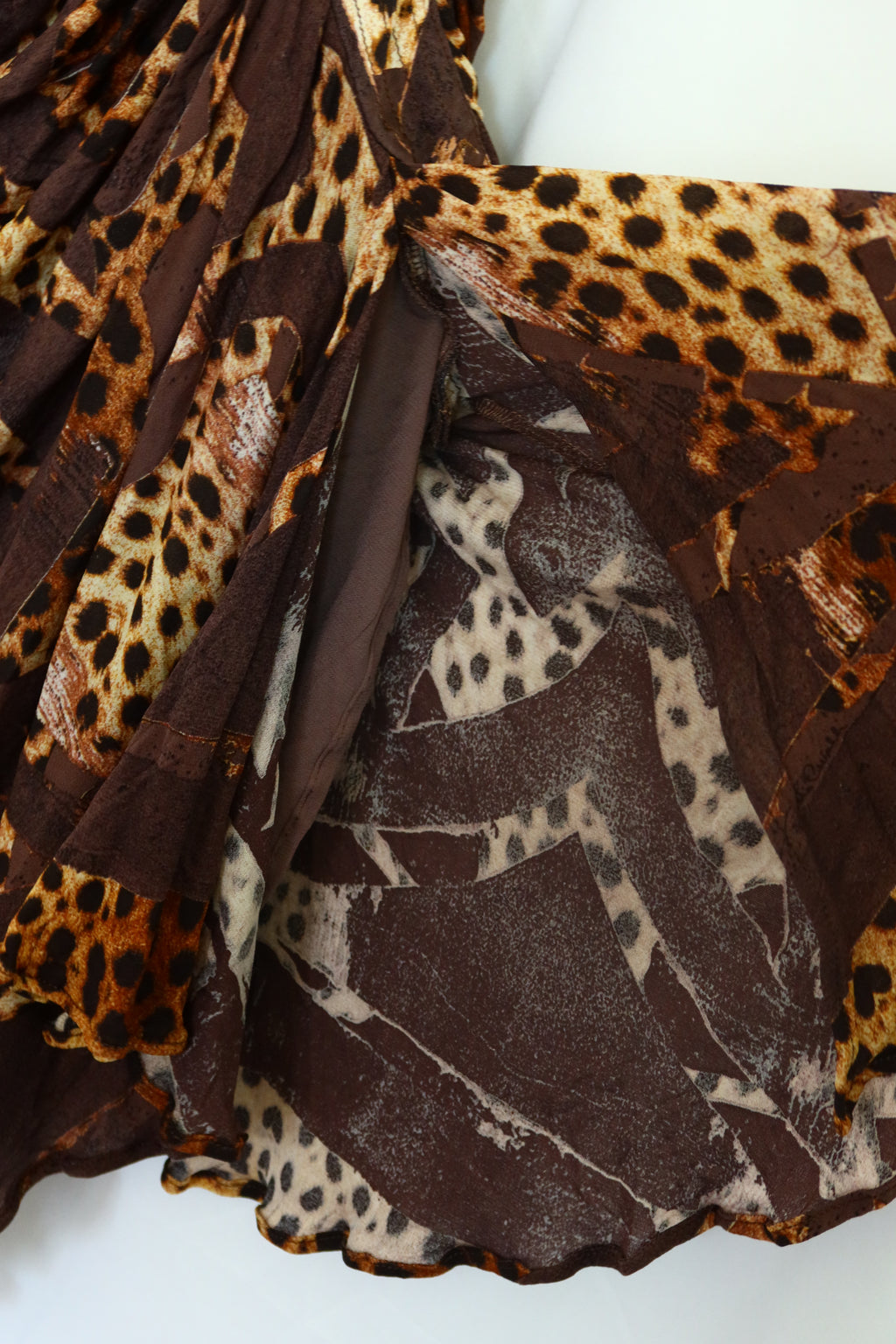 2007 ARCHIVE ROBERTO CAVALLI Distressed Leopard Dress