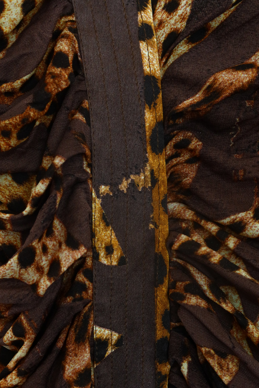 2007 ARCHIVE ROBERTO CAVALLI Distressed Leopard Dress