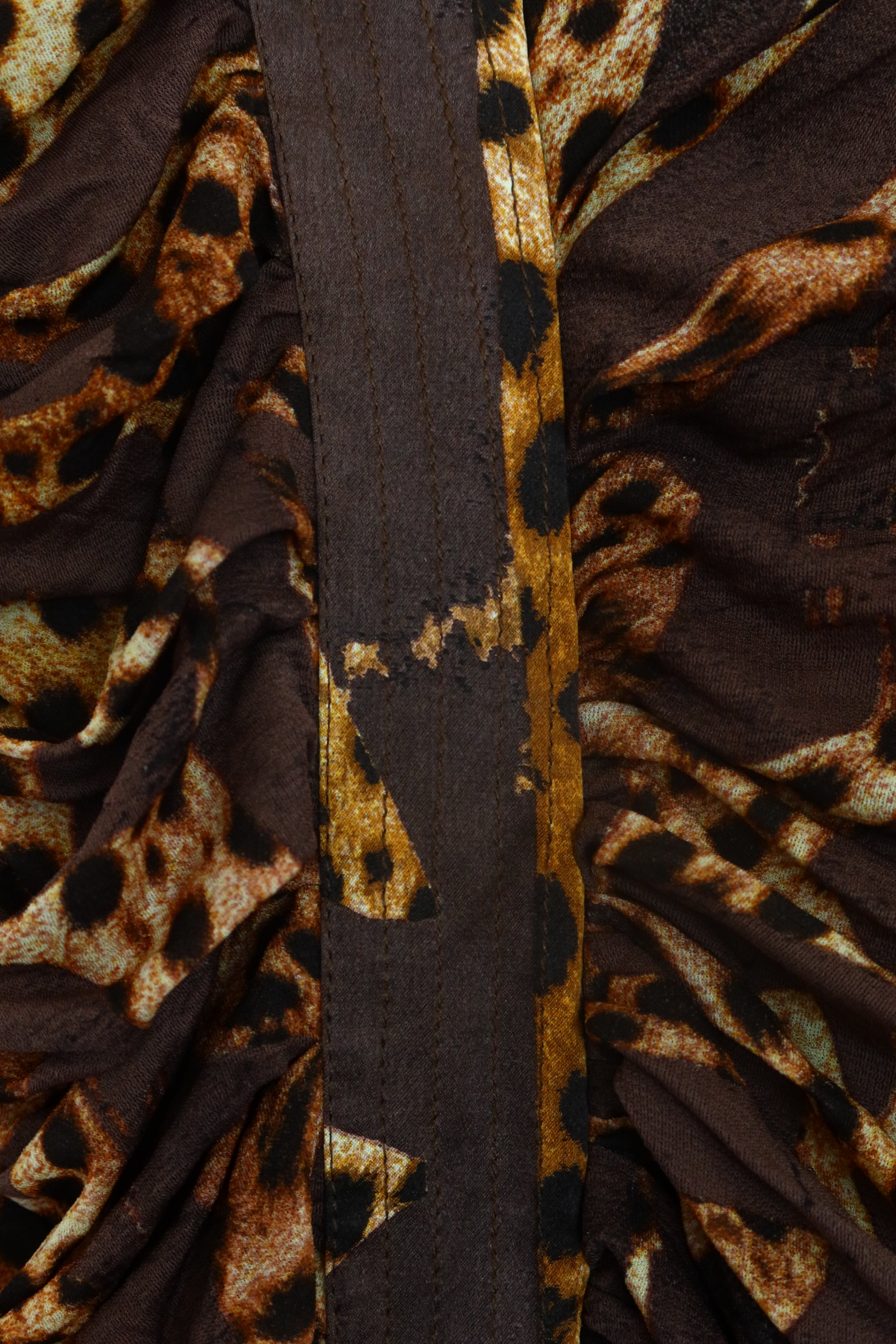 2007 ARCHIVE ROBERTO CAVALLI Distressed Leopard Dress