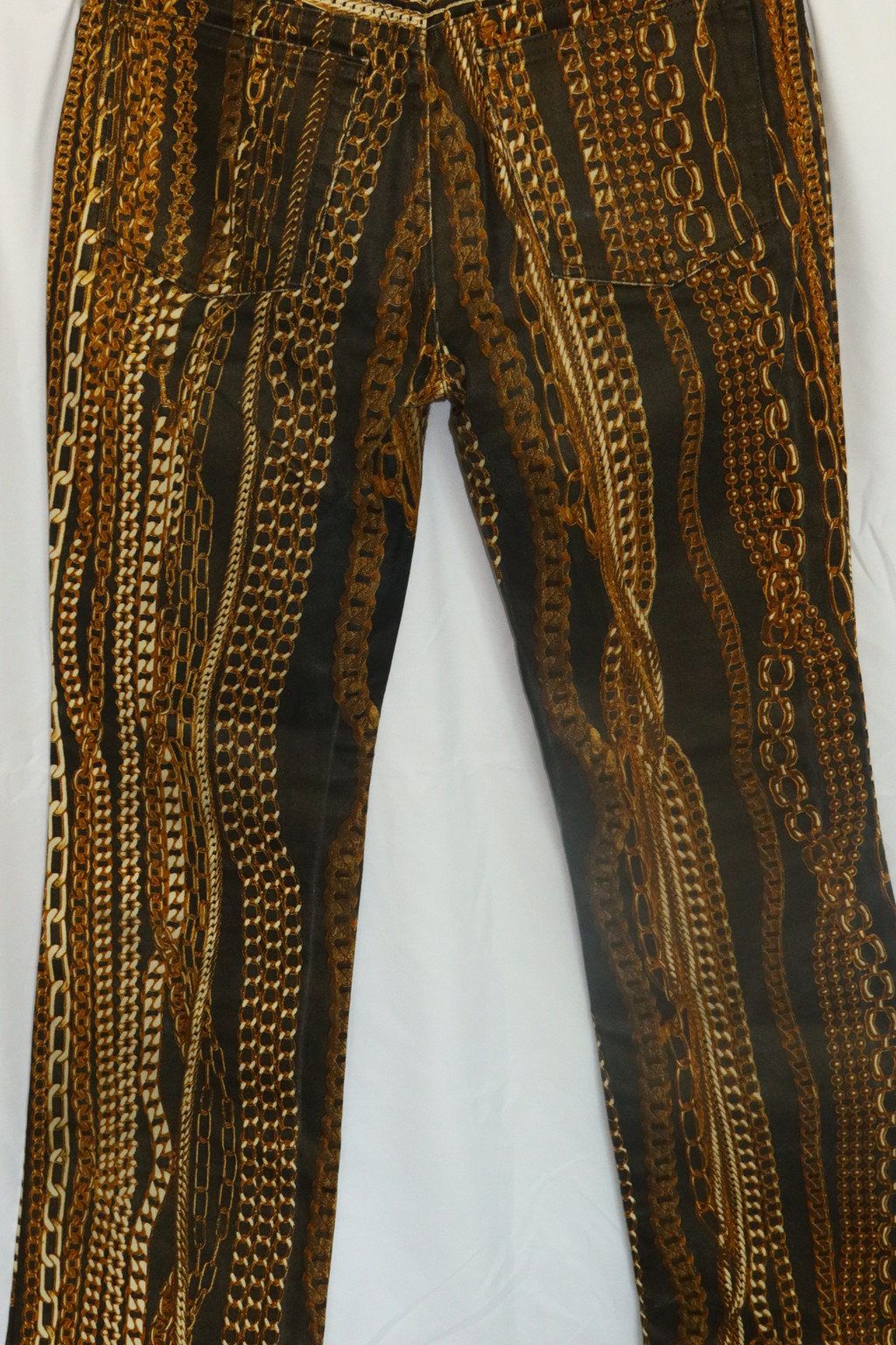 FW2003 ARCHIVE ROBERTO CAVALLI Black Chain Print Matching Set