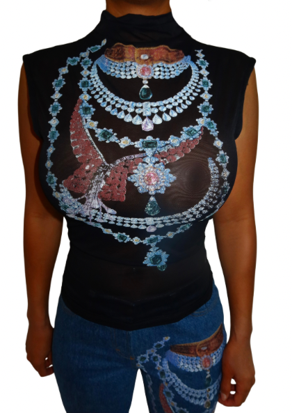 FW2003 JUST CAVALLI 'trompe-l'œil' Jewelry & Gemstone Matching Set